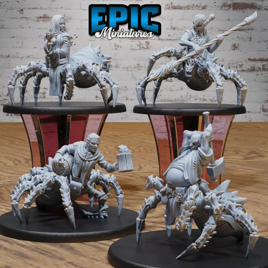 Drider Folk Priestess / Drider Folk Axe Killer / Drider Folk Spearman / Drider Folk Tavern Keeper Set