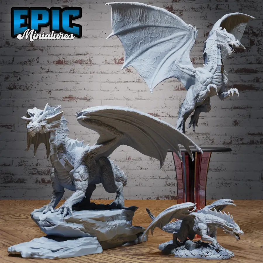 Ancient Red Dragon / Adult Red Dragon / Young Red Dragon Set