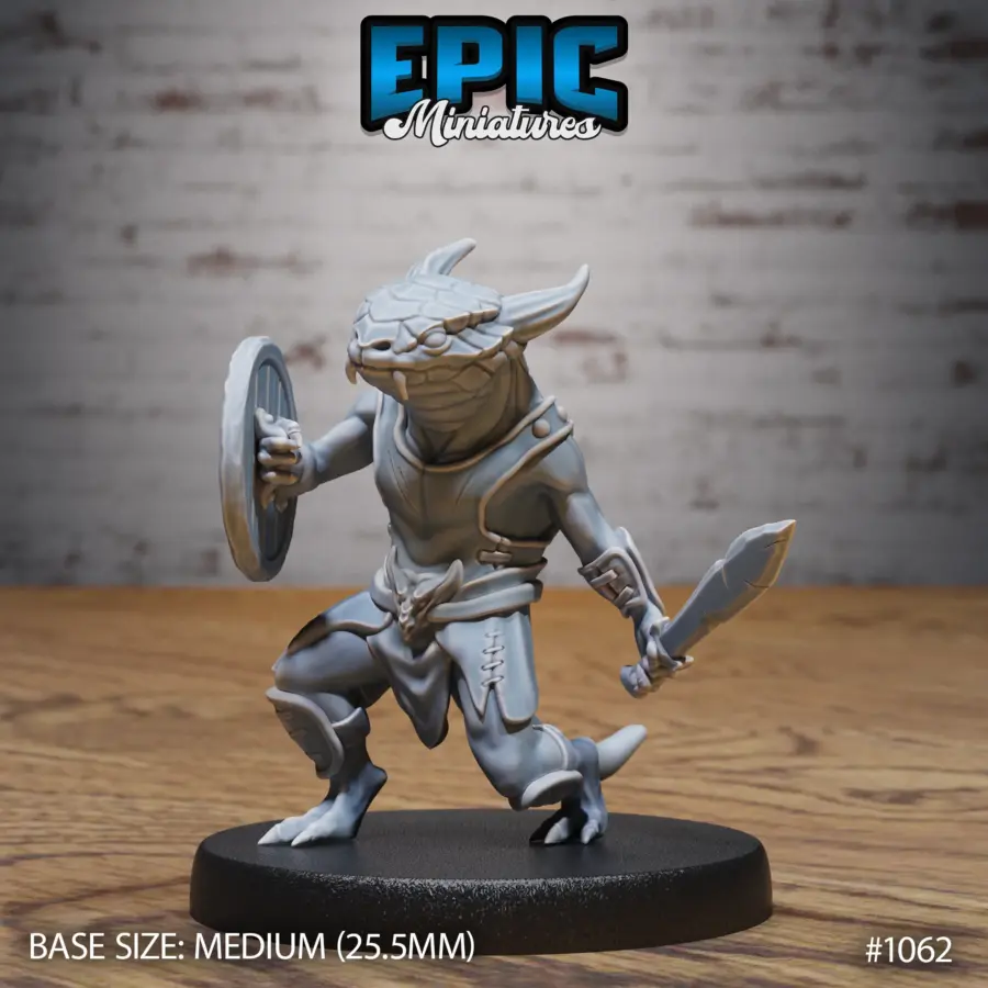 Lizardfolk Challenger / Lizardfolk Spear / Lizardfolk Hammer / Lizardfolk Shield Set - Image 8