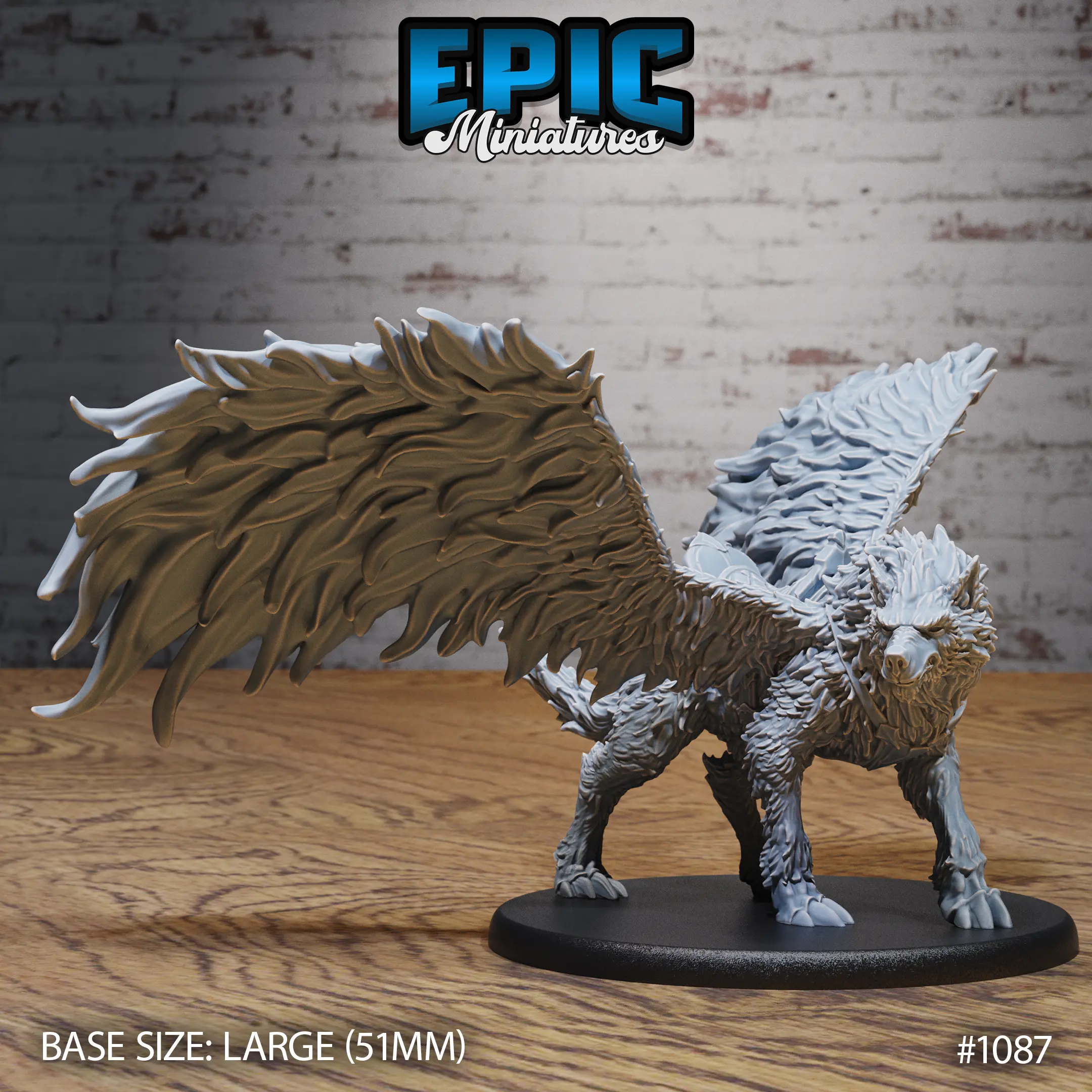 1087 Winged Wolf Mount Large 1