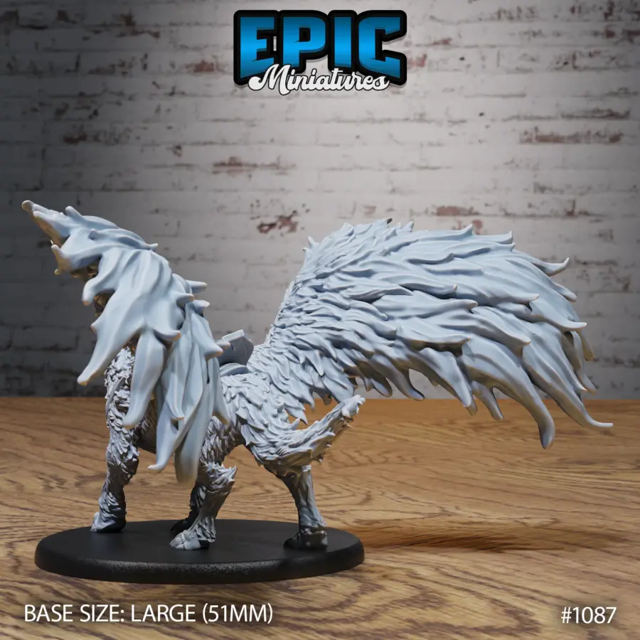 Winged Wolf Mount - 2 Variations (Large) - Image 2