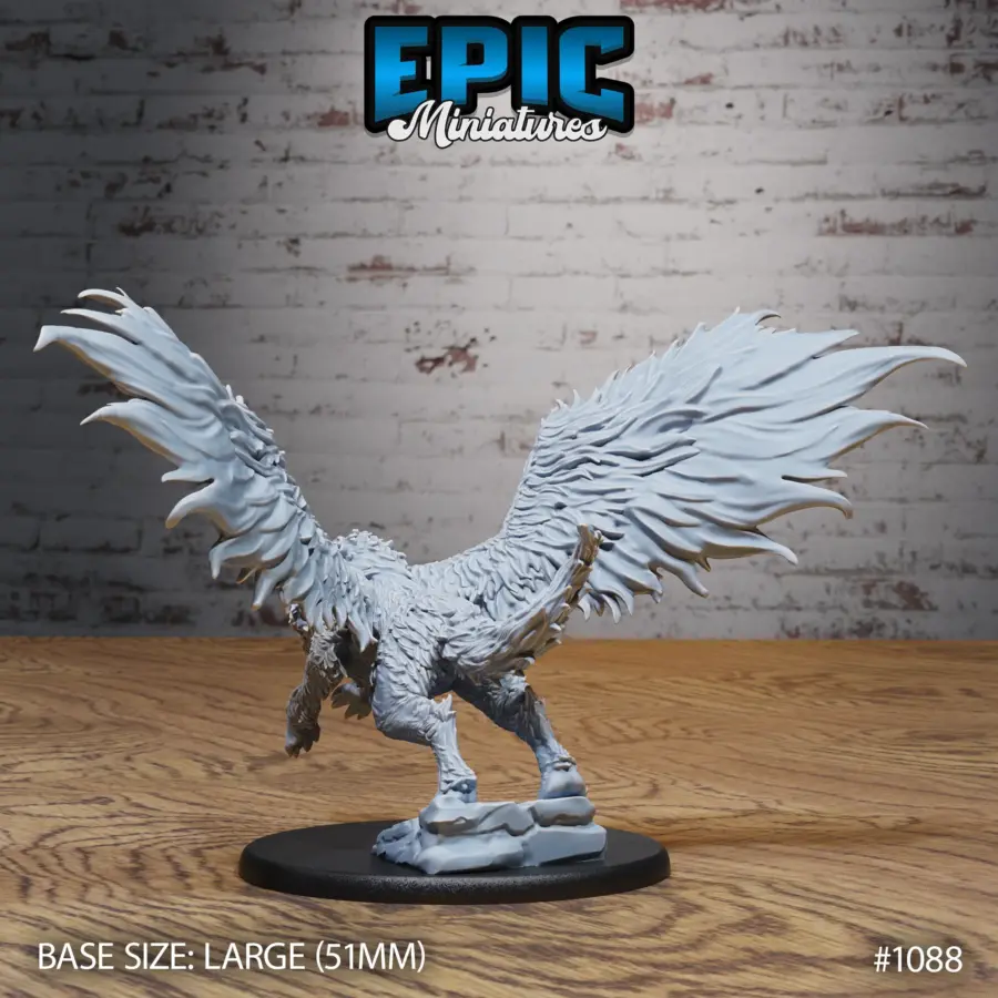 Winged Wolf Attacking (Large) - Image 2
