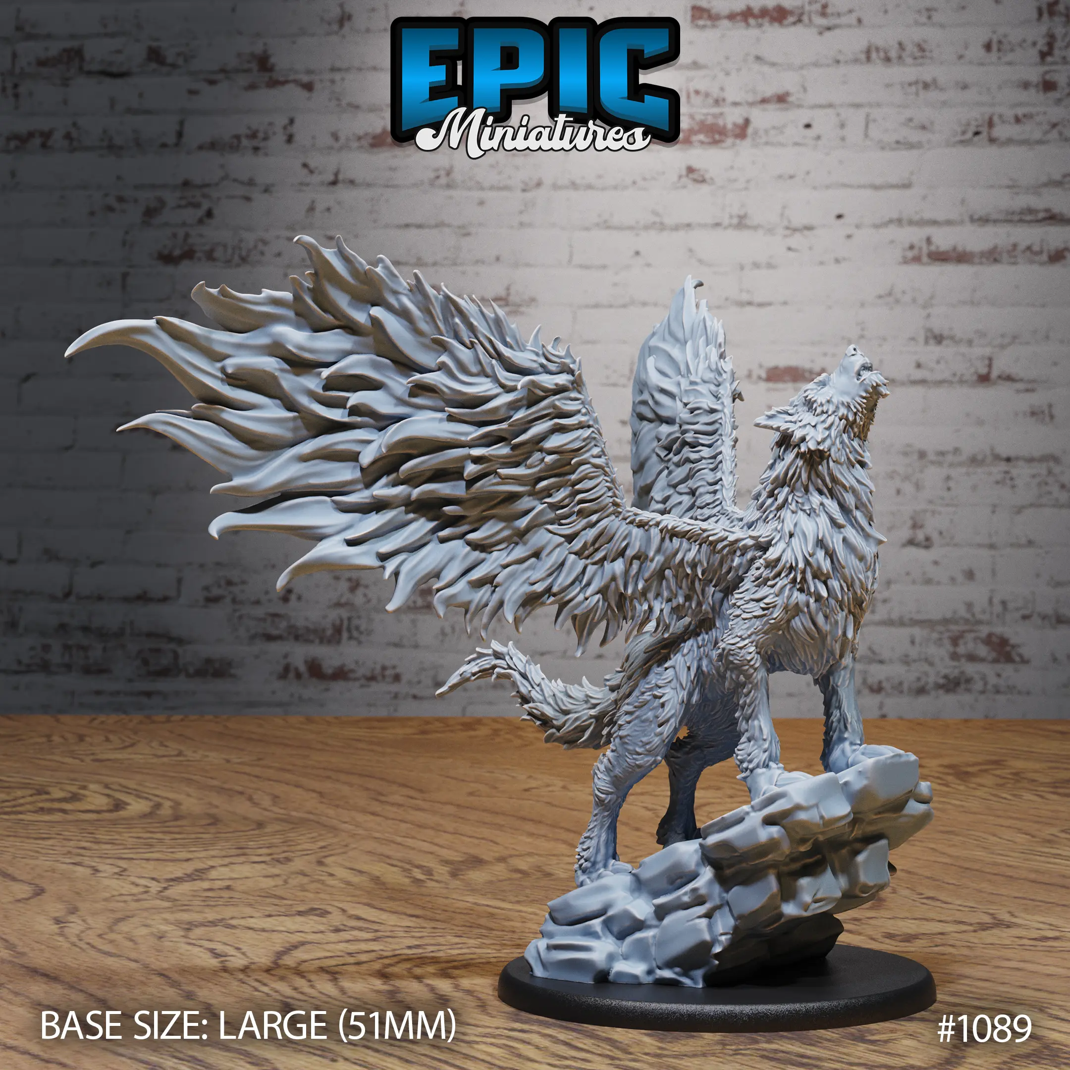 1089 Winged Wolf Howling Large 1