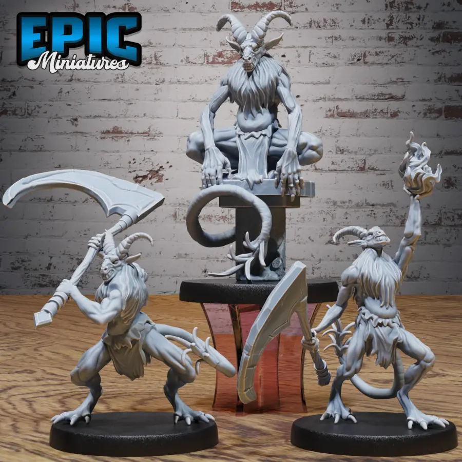 Goat Demon Pillar - 2 Variations / Goat Demon Magic / Goat Demon Scythe Set