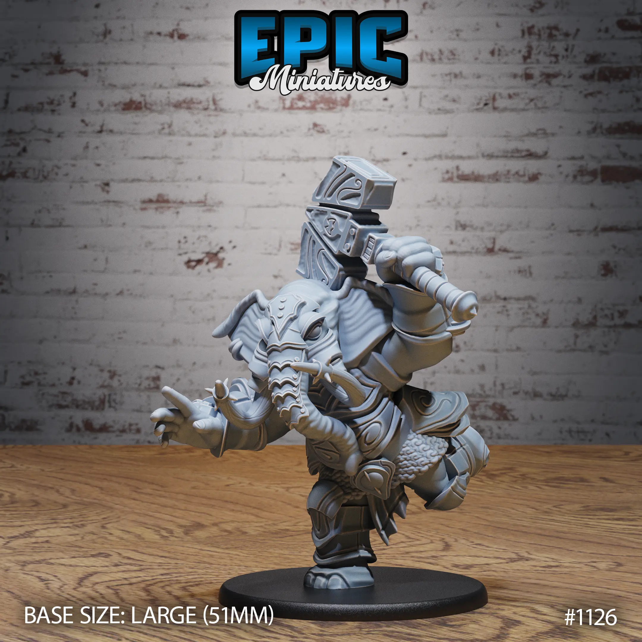 1126 Elephant Folk Paladin Hammer Large 1