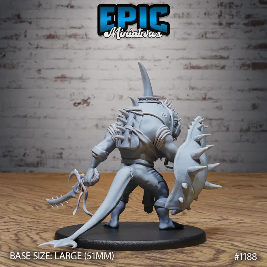 Shark Folk Warrior Sword & Shield (Large) - Image 2