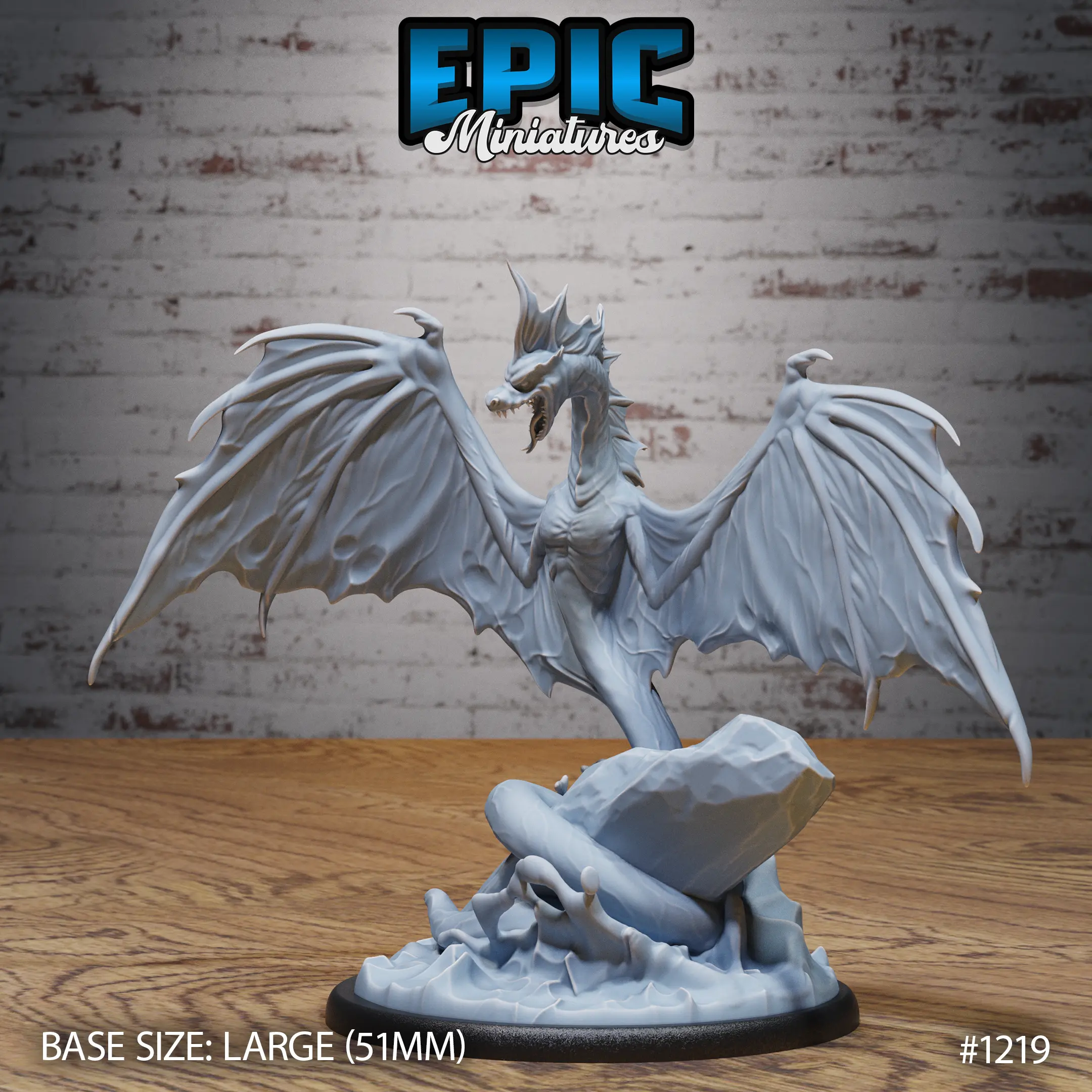 1219 Winged Sea Serpent Rock Large 1
