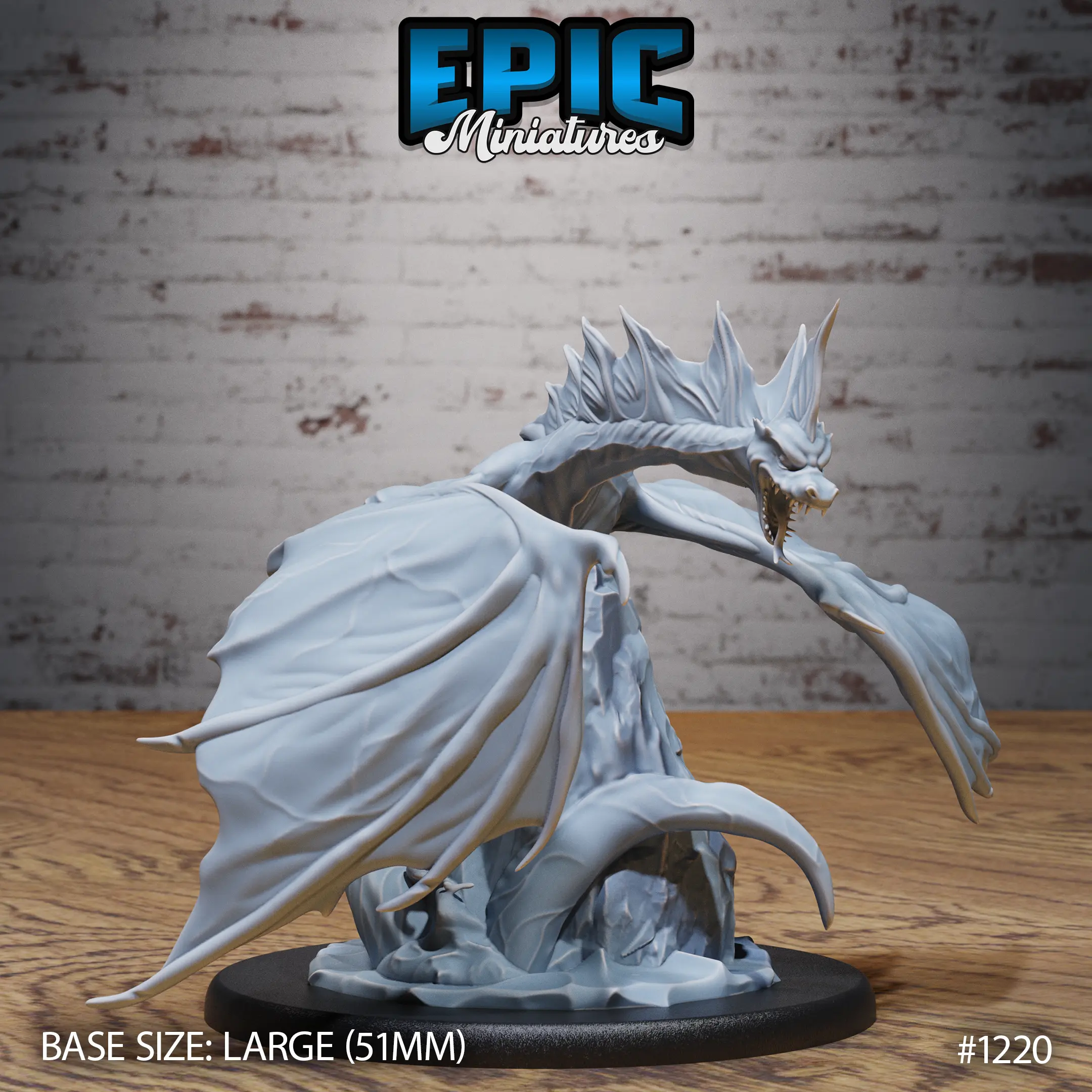 1220 Winged Sea Serpent Angry Large 1
