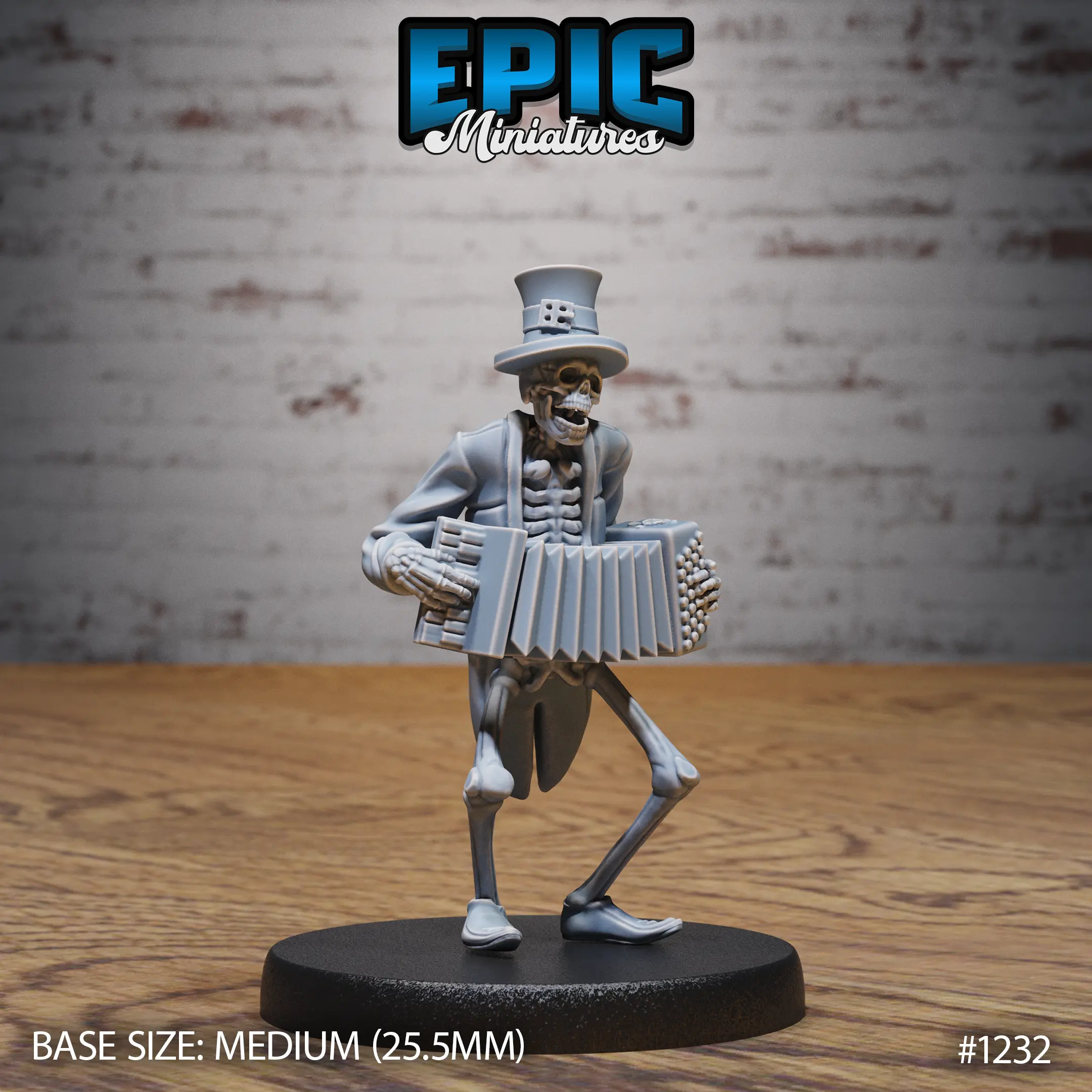 1232 Skeleton Musician Accordion Medium 1