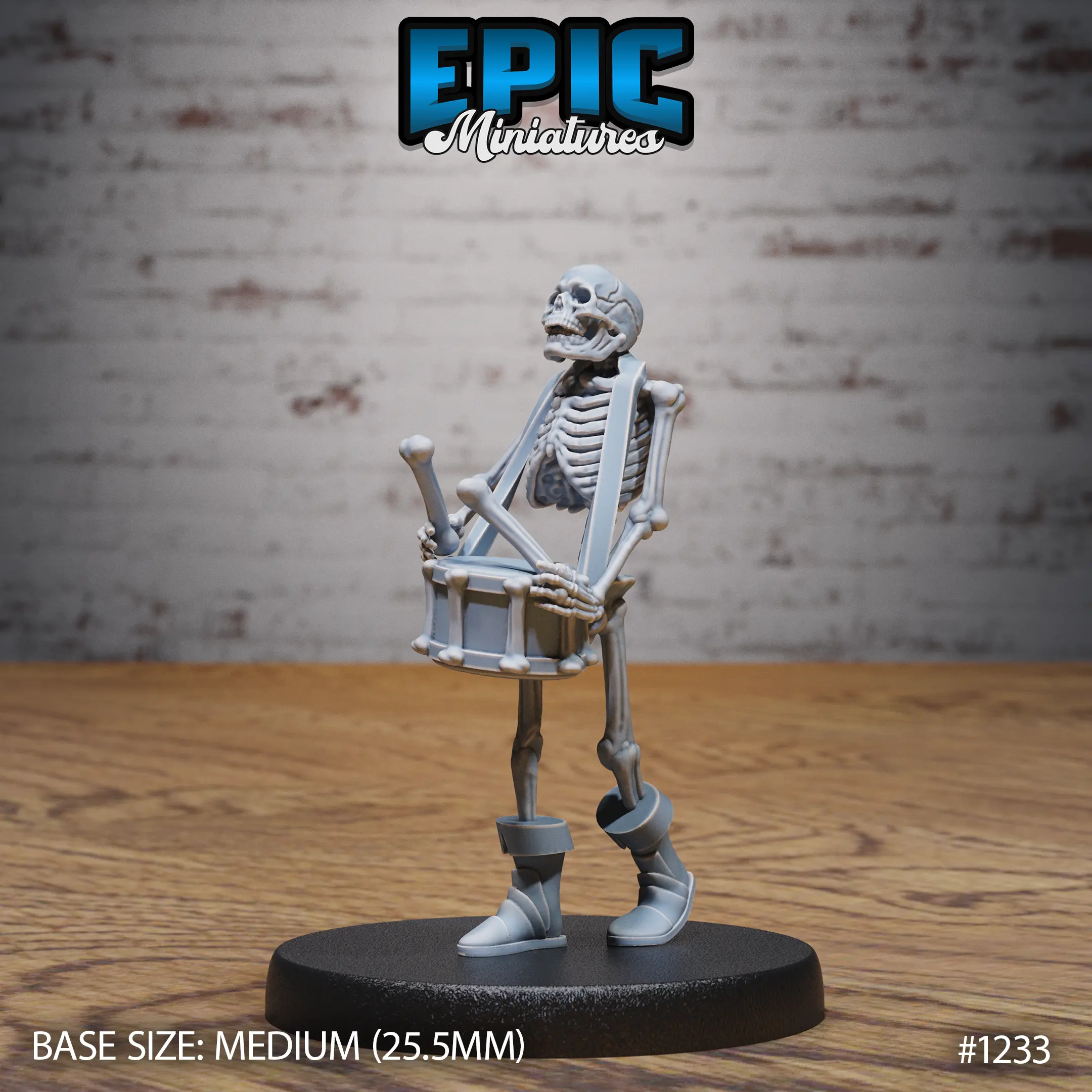 1233 Skeleton Musician Drums Medium 1