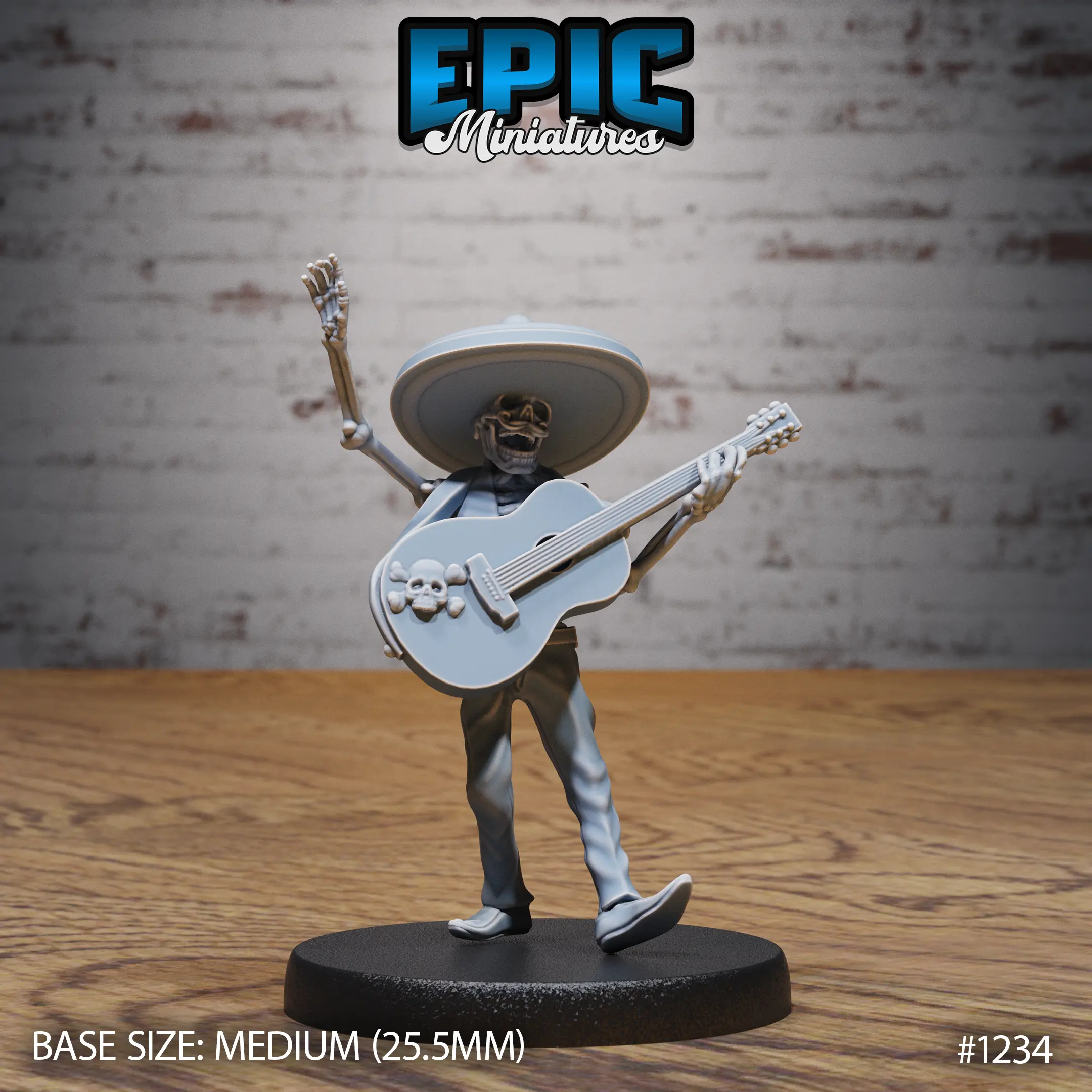 1234 Skeleton Musician Guitar Medium 1