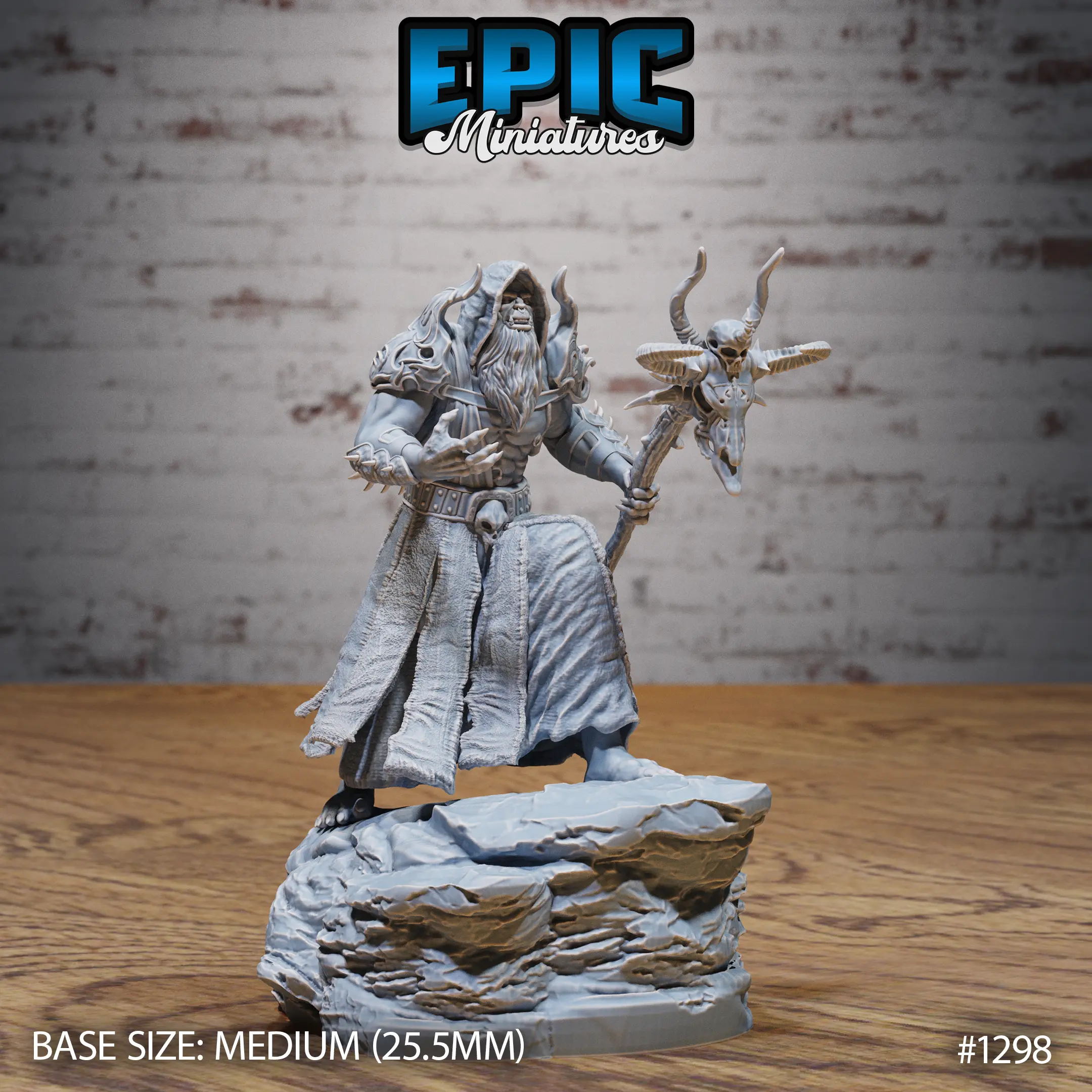 1298 Orc Shaman on Rock Medium 1