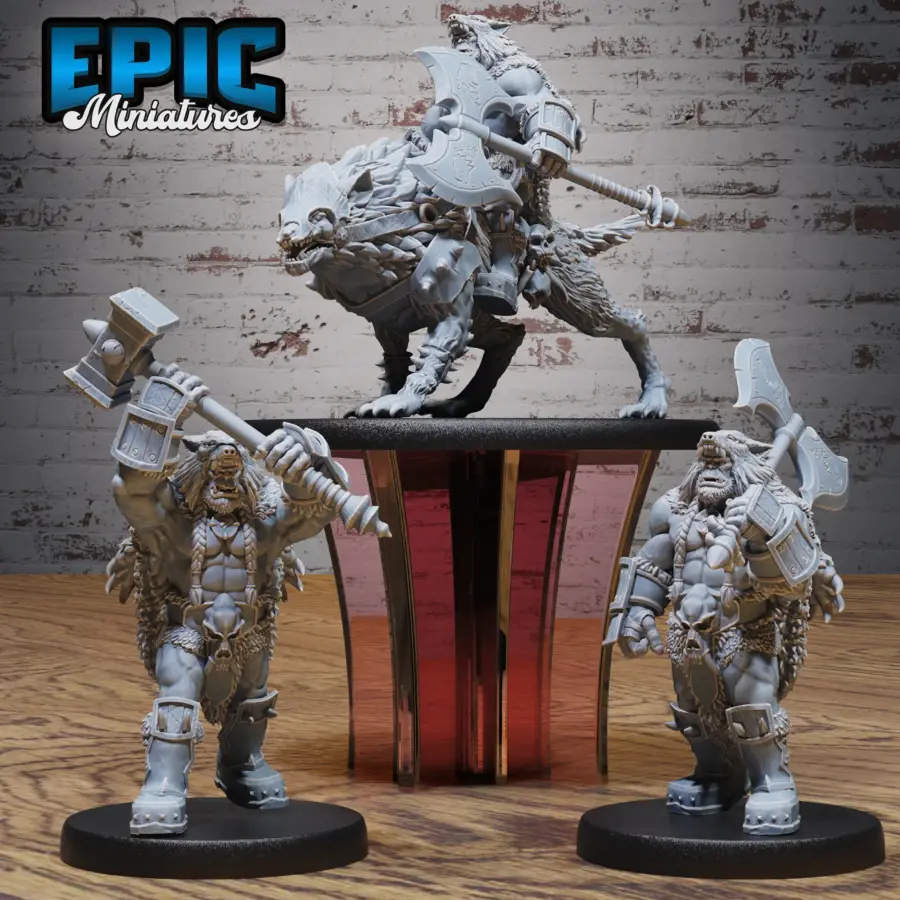 Orc Warg Tamer / Orc Warg Tamer Attacking - 2 Variations / Orc Warg Rider - 2 Variations Set