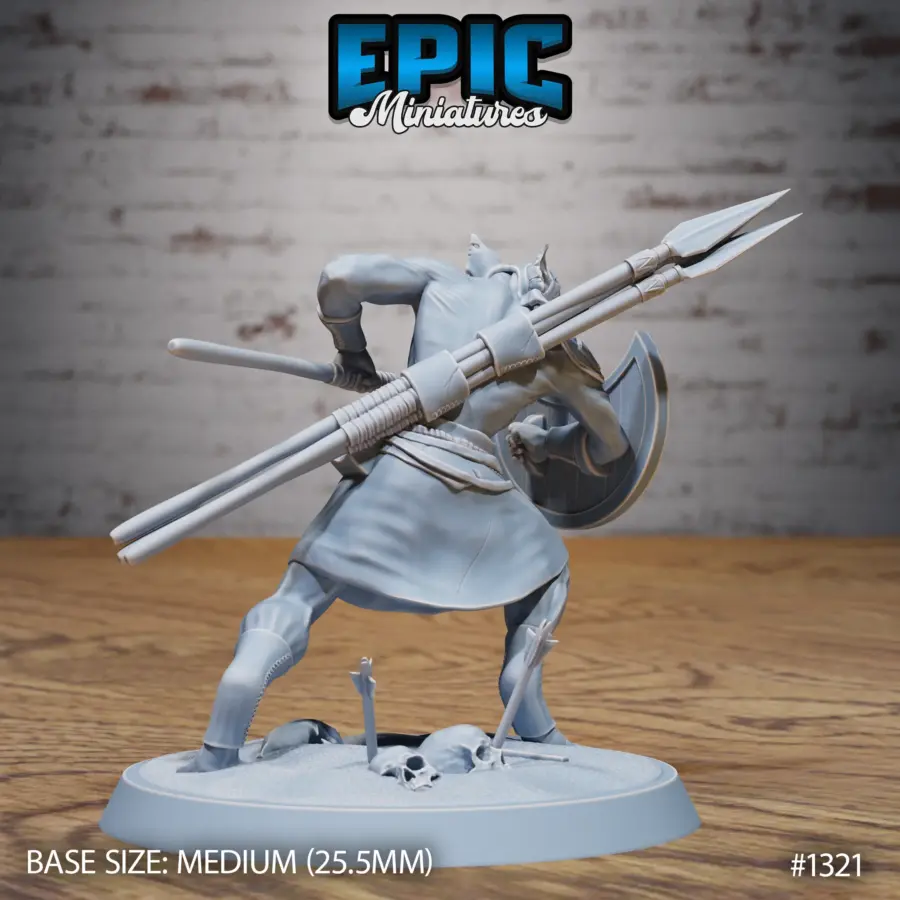 Catfolk Egyptian Spear Warrior (Medium) - Image 2