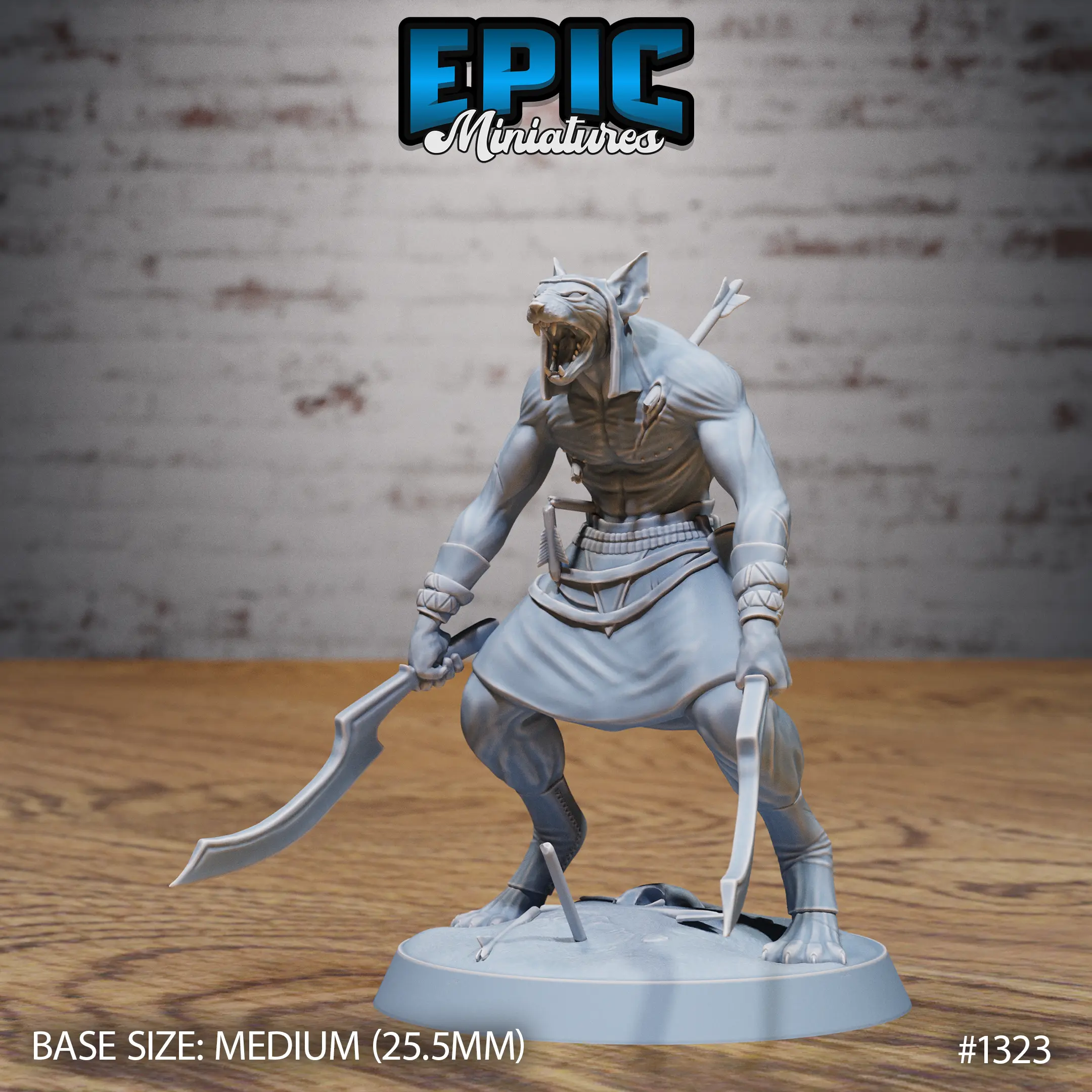1323 Catfolk Egyptian Undying Warrior Medium 1