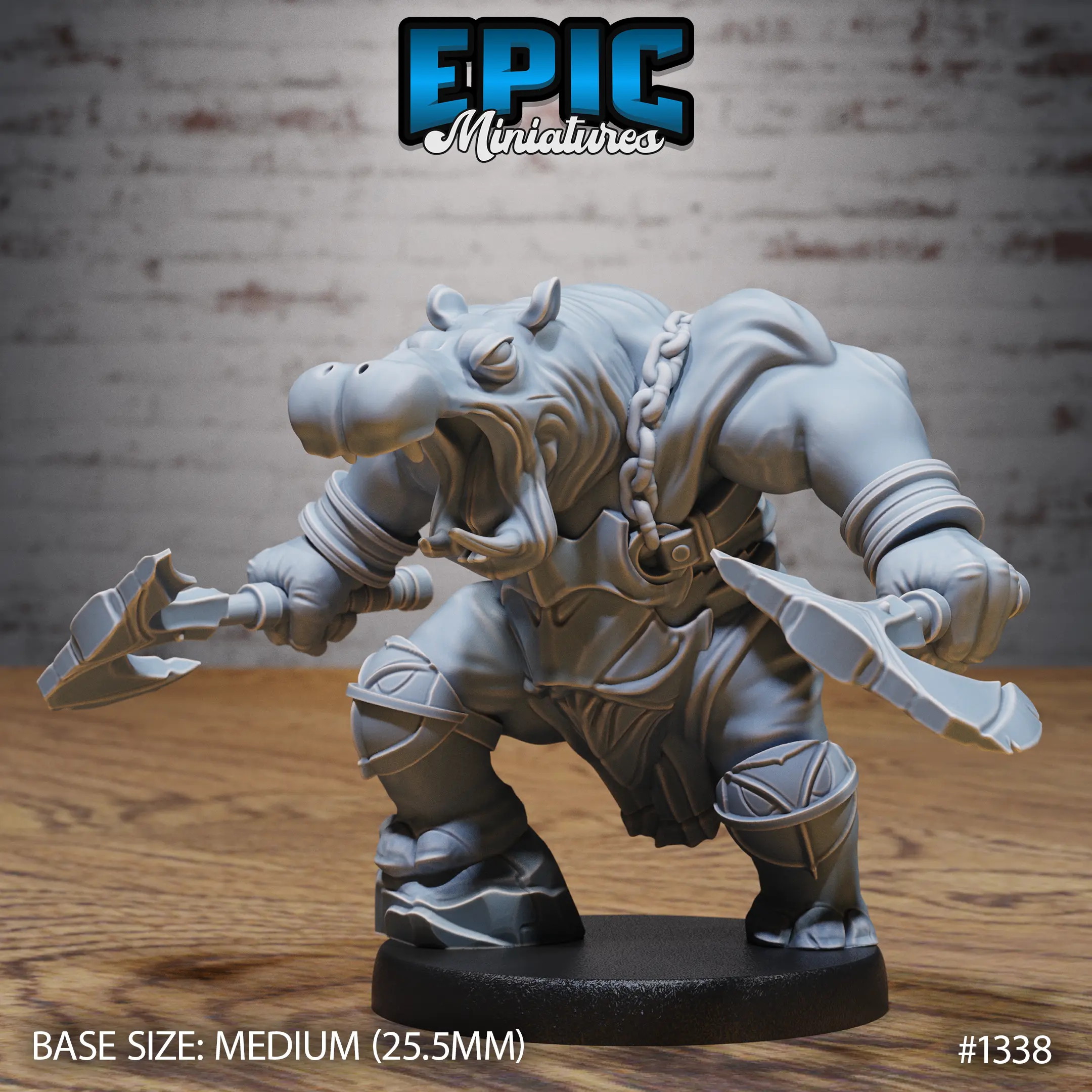 1338 Hippo Warrior Double Axe Medium 1
