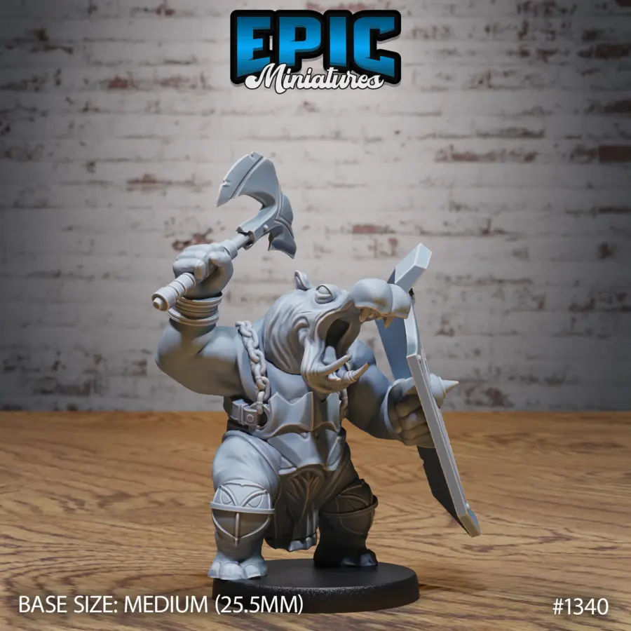Hippo Warrior Shield - 2 Variations (Medium) - Image 3