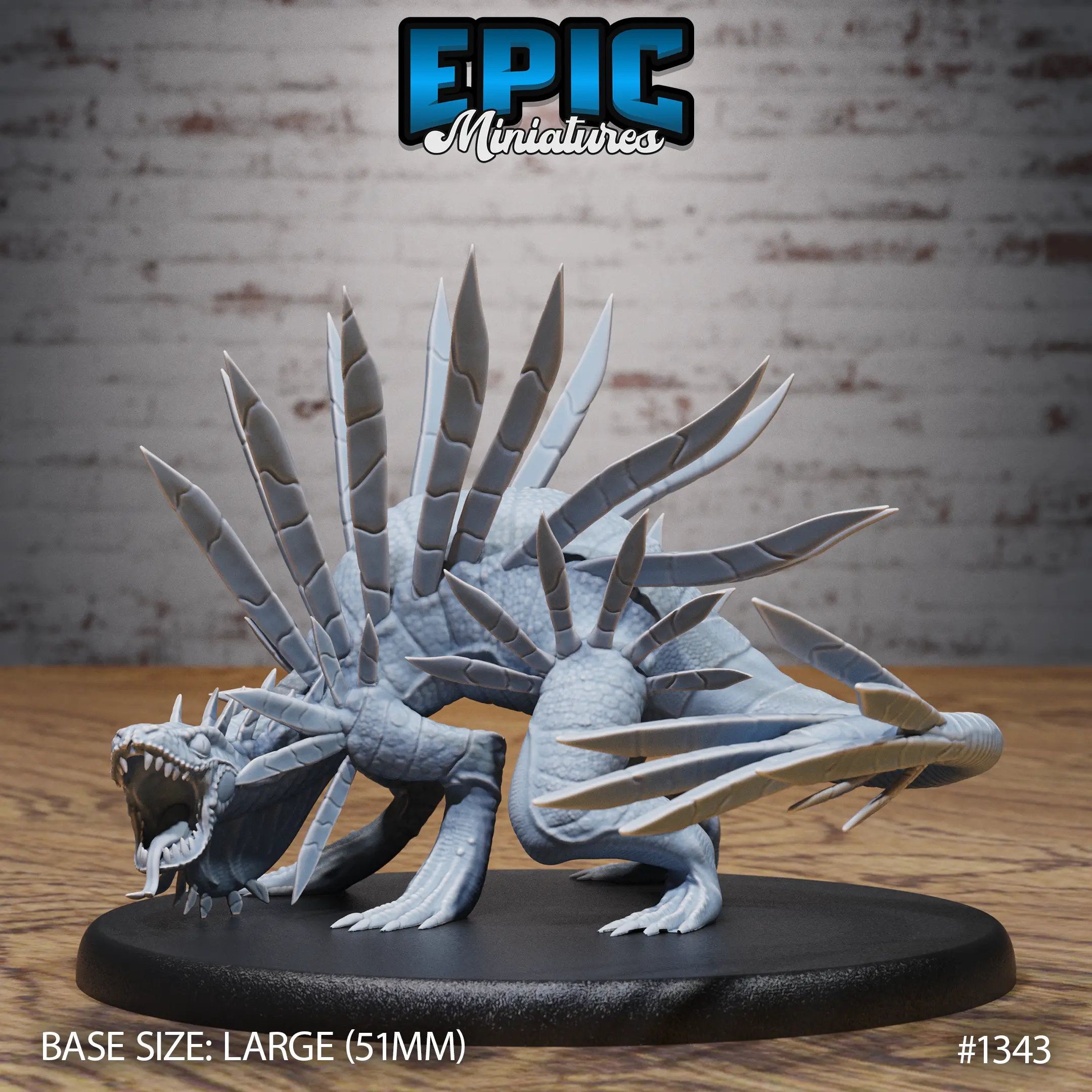 1343 Spiky Lizard Angry Large 1