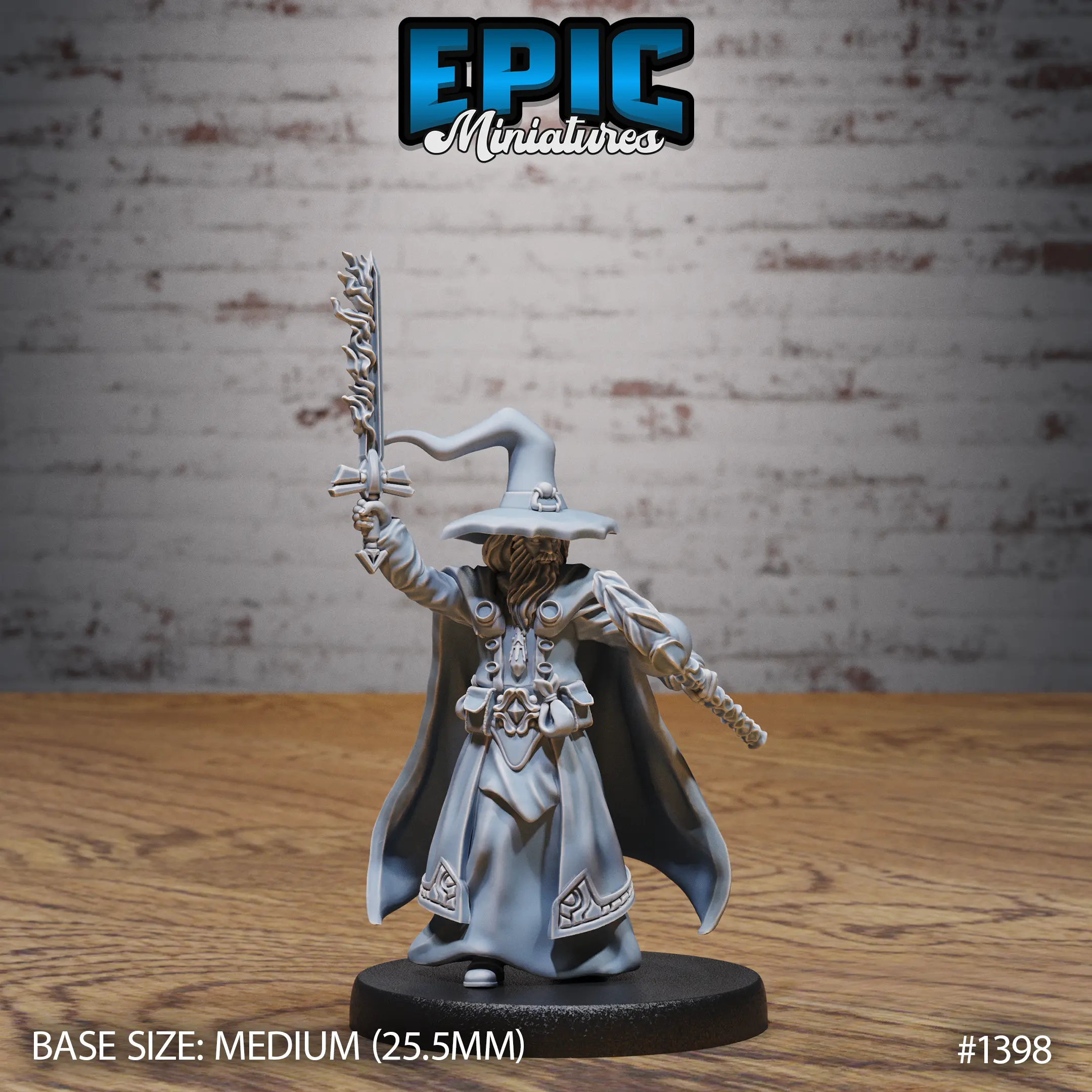 1398 Gray Wizard Flame Sword Medium 1