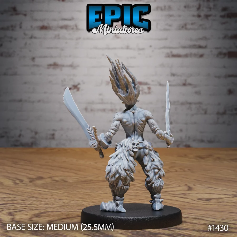 Fire Genasi Dual Sword (Medium) - Image 2