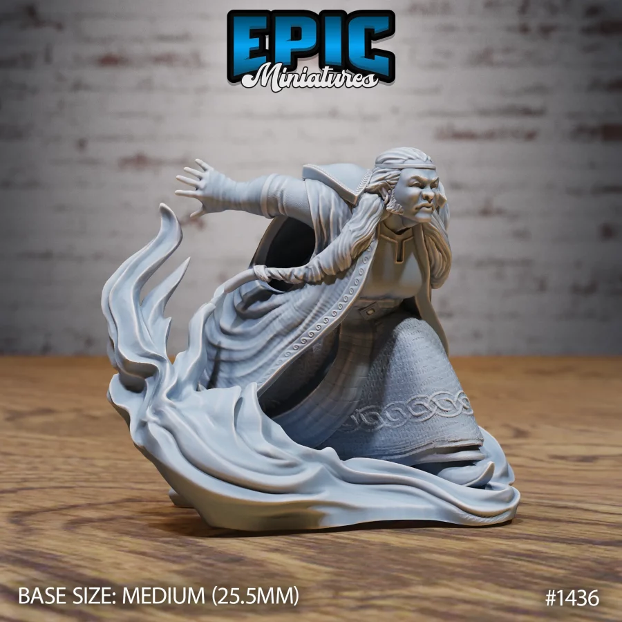 Fire Dwarf Female Attacking (Medium)