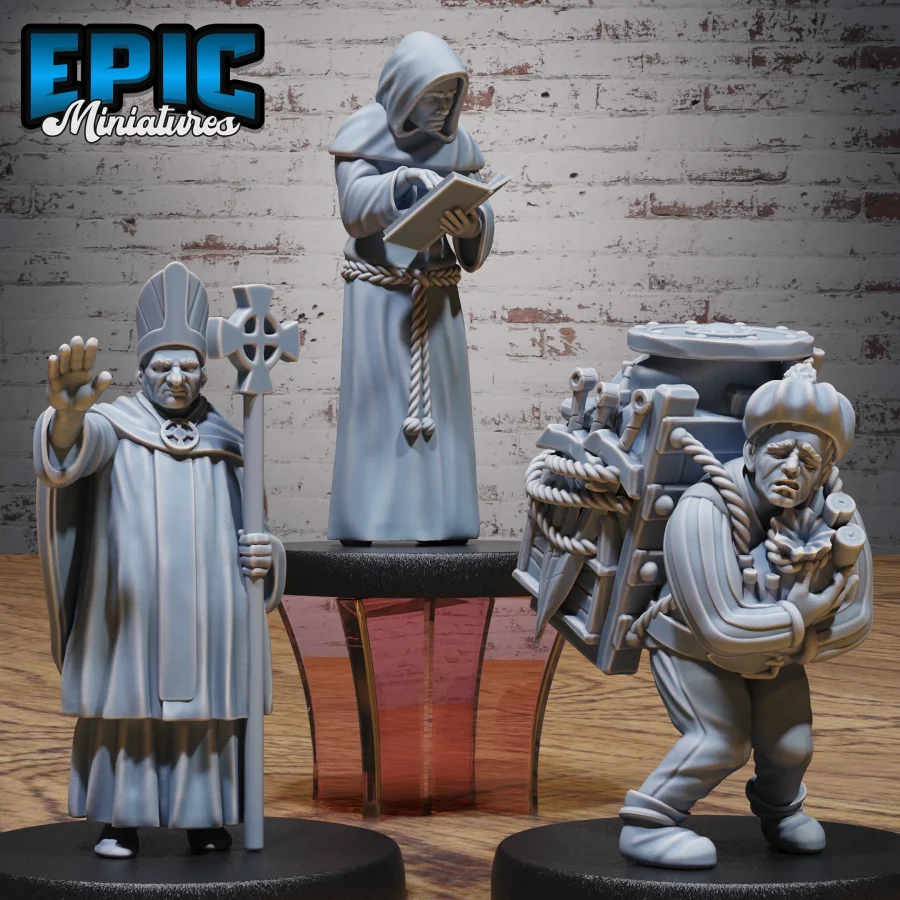 Villager Merchant / Villager Monk / Villager Bishop Set