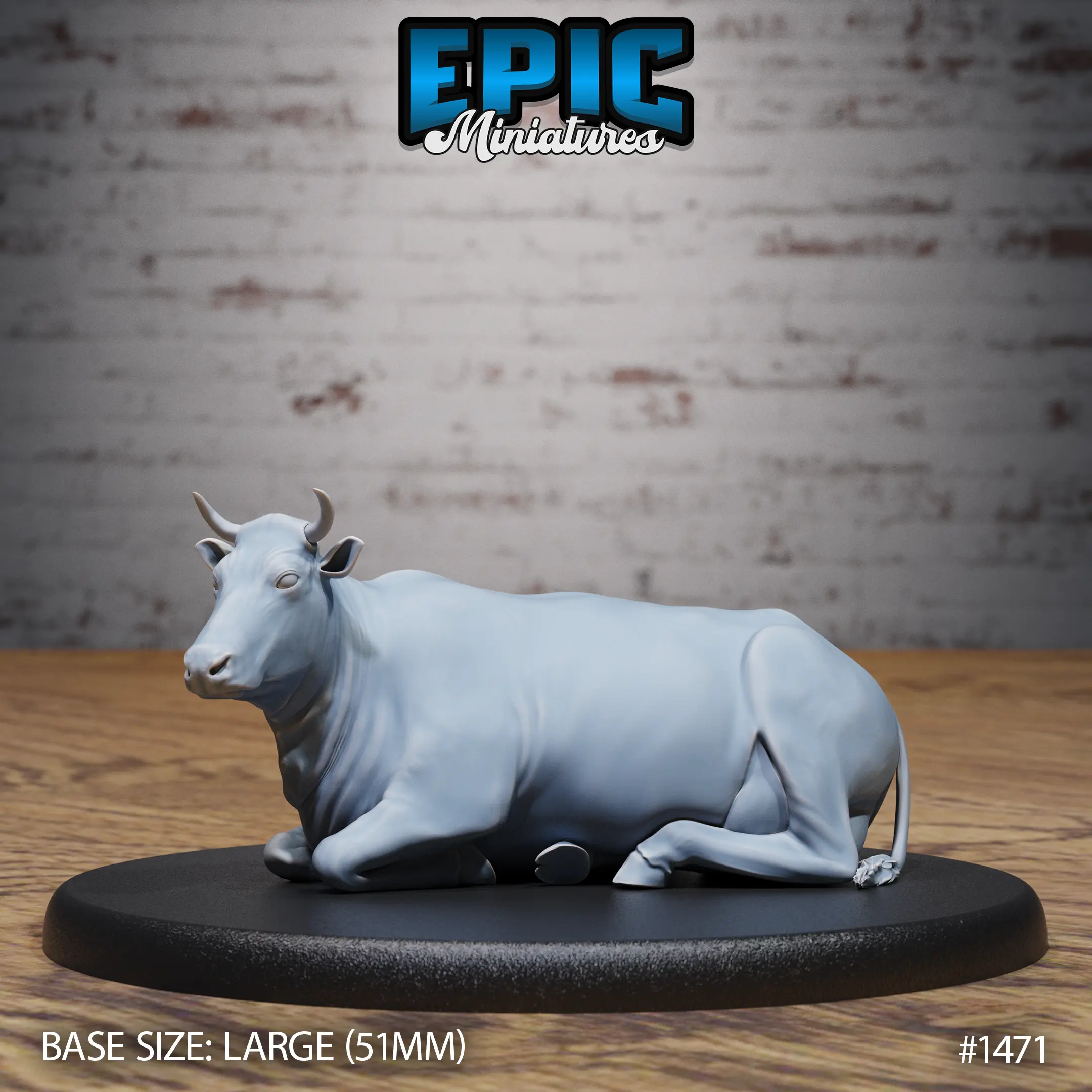 1471 Farm Animal Cow Sitting Large 1