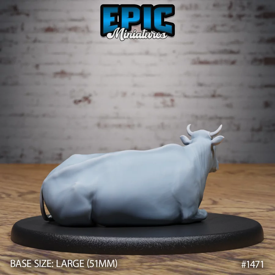 Farm Animal Cow Sitting (Large) - Image 2