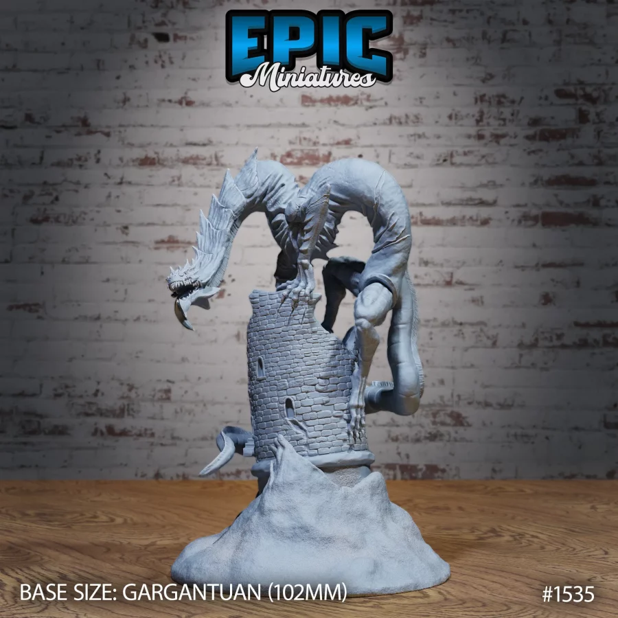 Ancient Frost Wyrm & Tower (Gargantuan Plus)