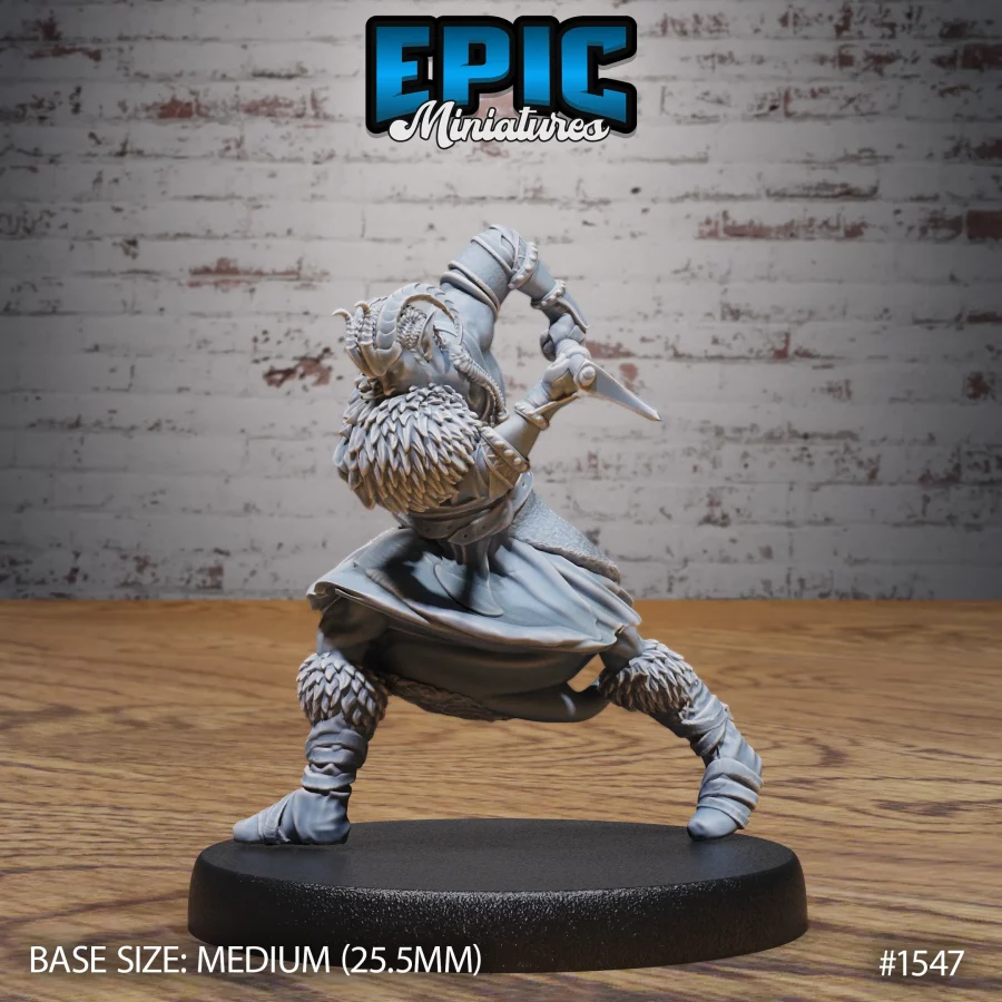Devil Folk Barbarian Fighting (Medium)
