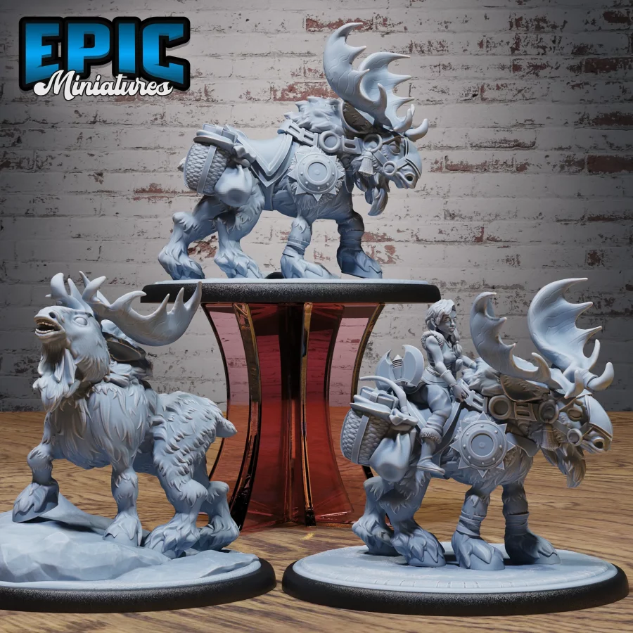 Snow Moose Mount / Snow Moose Wild / Snow Moose Rider Set
