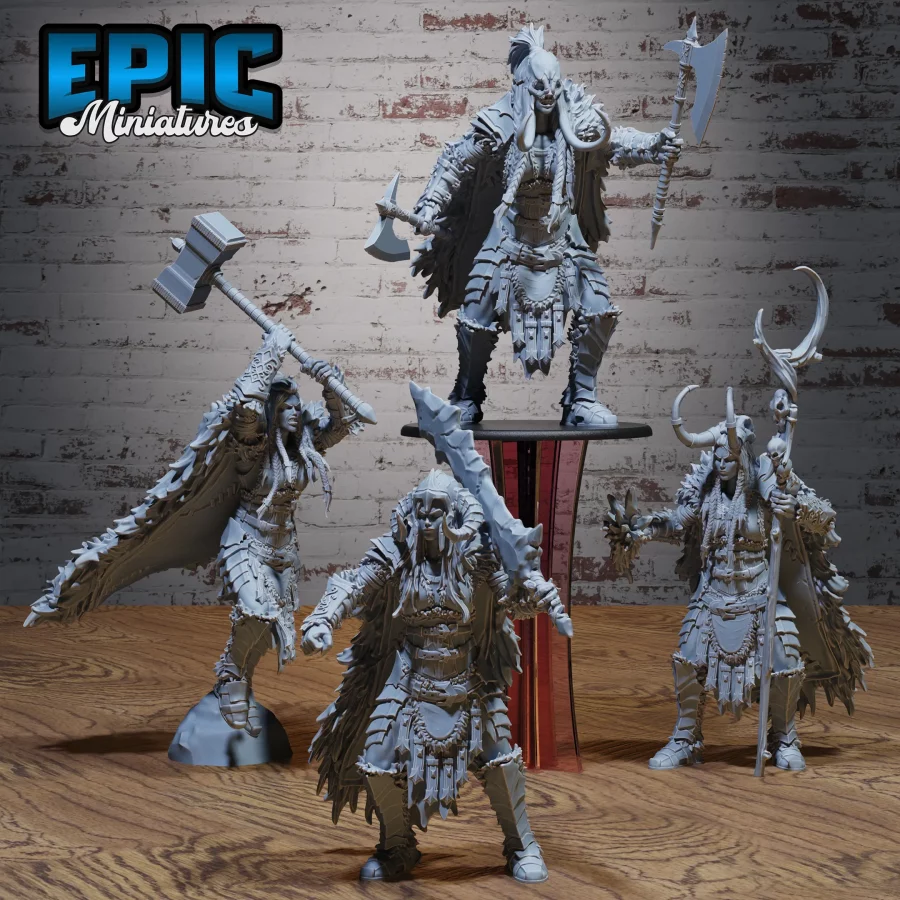 Frost Giantess Hammer / Frost Giantess Magic / Frost Giantess Double Axe / Frost Giantess Sword Set