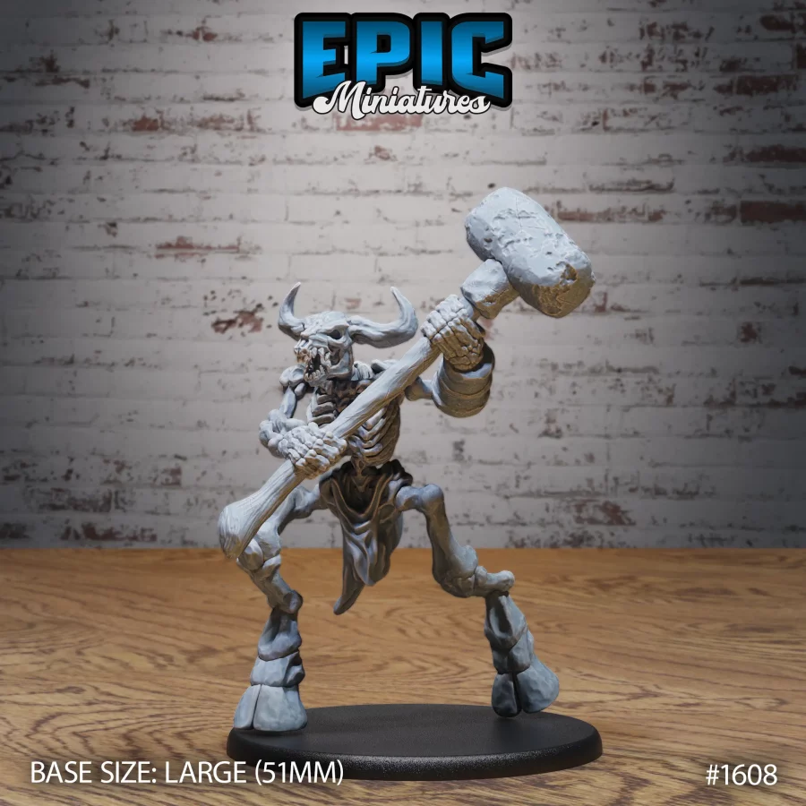 Minotaur Skeleton Hammer / Minotaur Skeleton Mace & Shield / Minotaur Skeleton Axe Set - Image 2