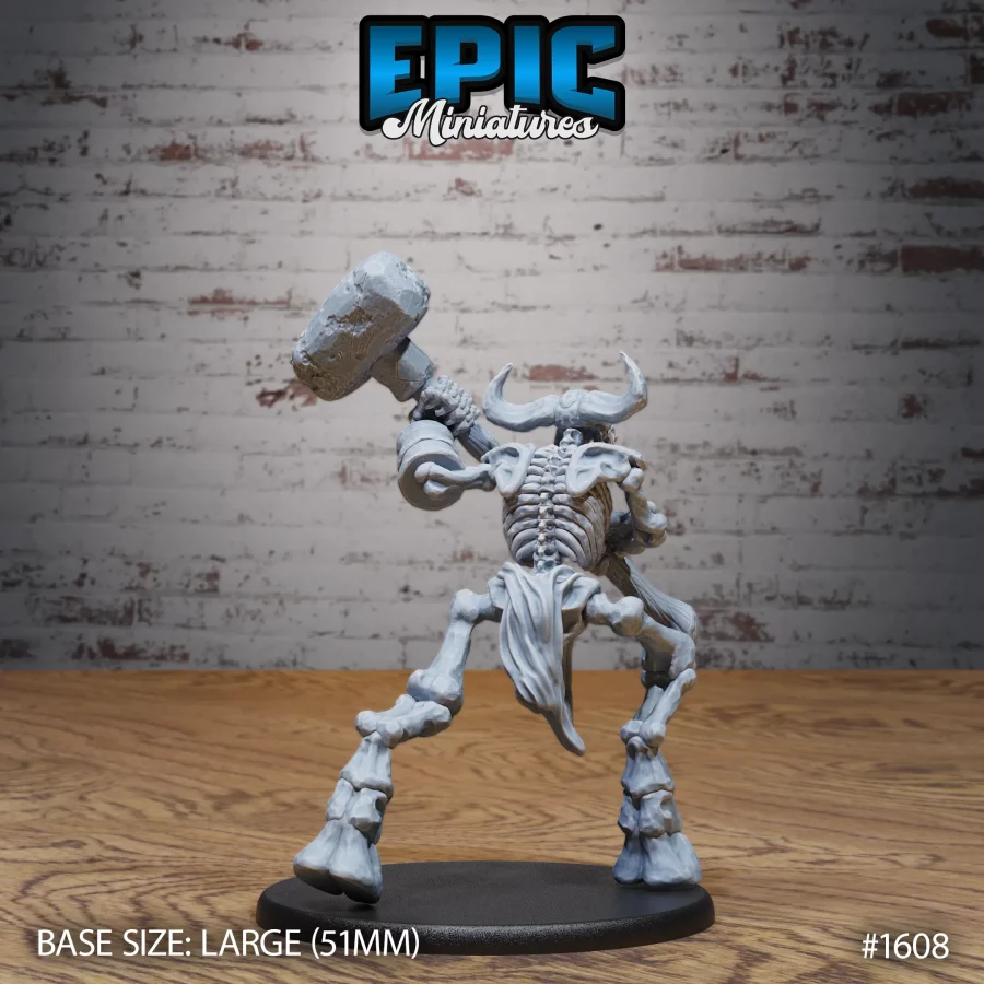 Minotaur Skeleton Hammer / Minotaur Skeleton Mace & Shield / Minotaur Skeleton Axe Set - Image 3