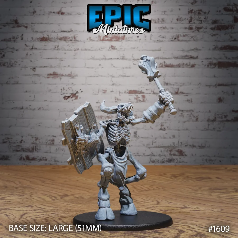 Minotaur Skeleton Hammer / Minotaur Skeleton Mace & Shield / Minotaur Skeleton Axe Set - Image 4