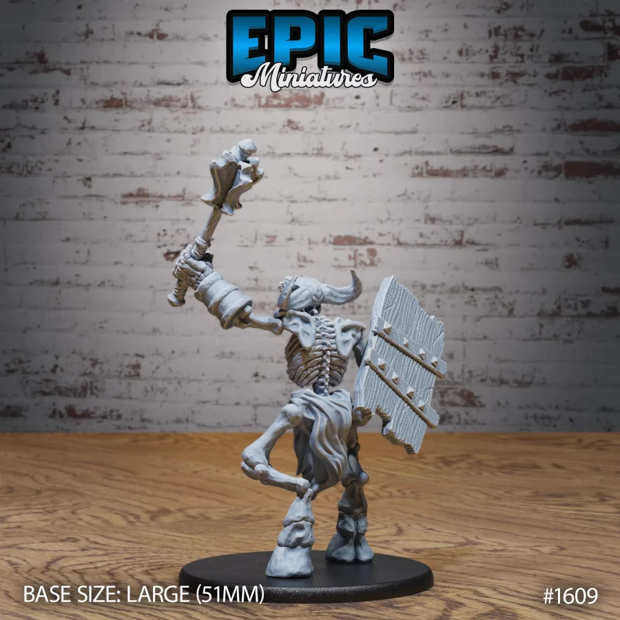 Minotaur Skeleton Hammer / Minotaur Skeleton Mace & Shield / Minotaur Skeleton Axe Set - Image 5