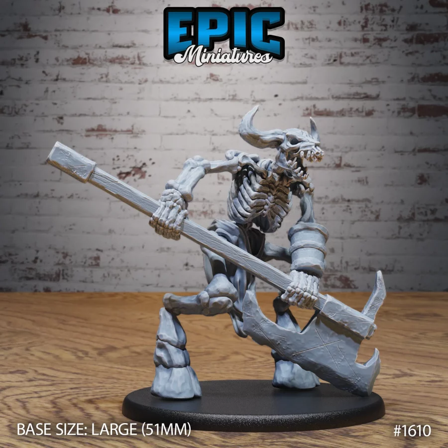 Minotaur Skeleton Hammer / Minotaur Skeleton Mace & Shield / Minotaur Skeleton Axe Set - Image 6