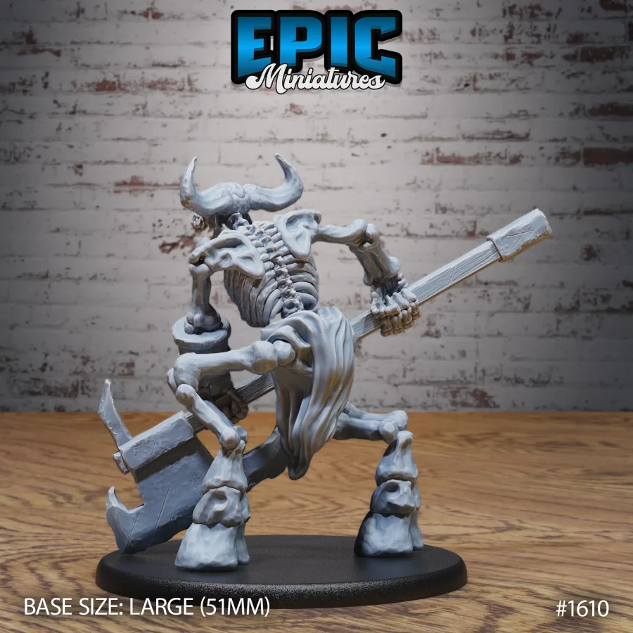 Minotaur Skeleton Hammer / Minotaur Skeleton Mace & Shield / Minotaur Skeleton Axe Set - Image 7