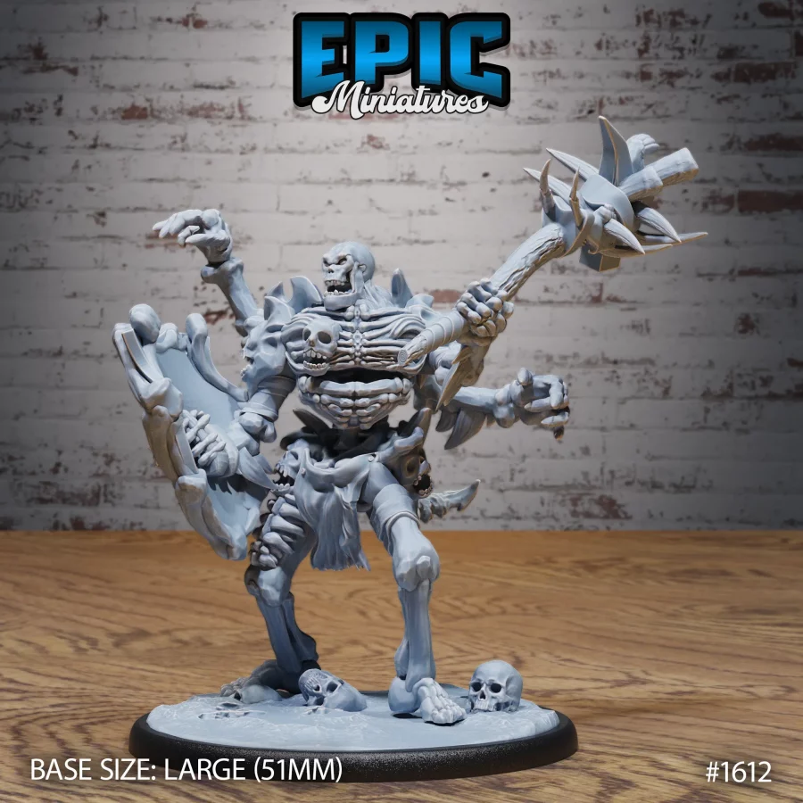 Human Bone Golem Attacking- 2 Variations (Large)
