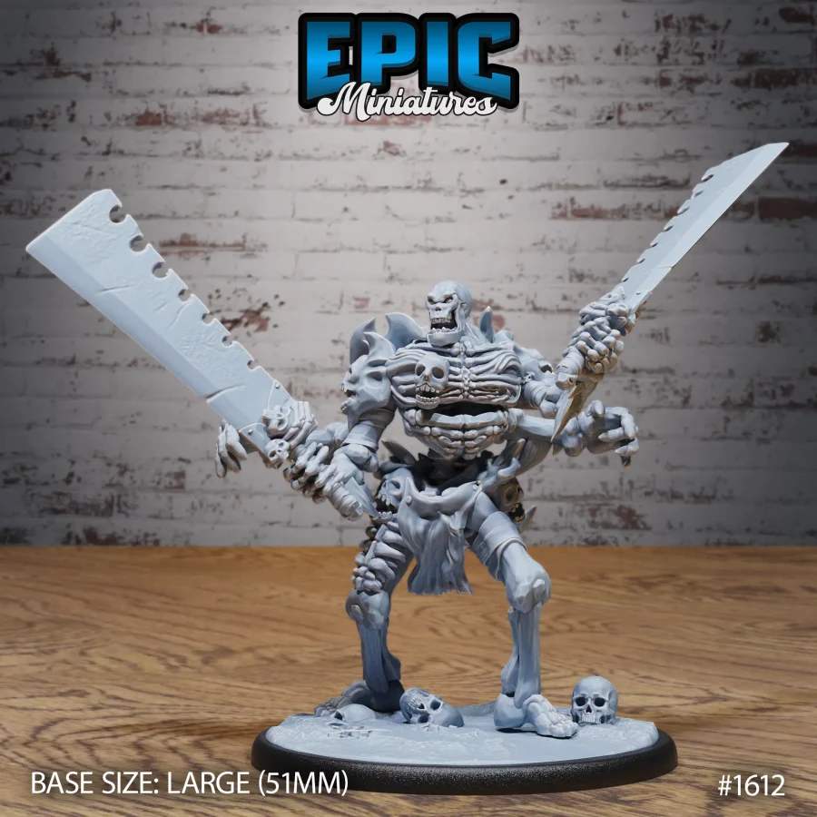 Human Bone Golem Attacking- 2 Variations (Large) - Image 3