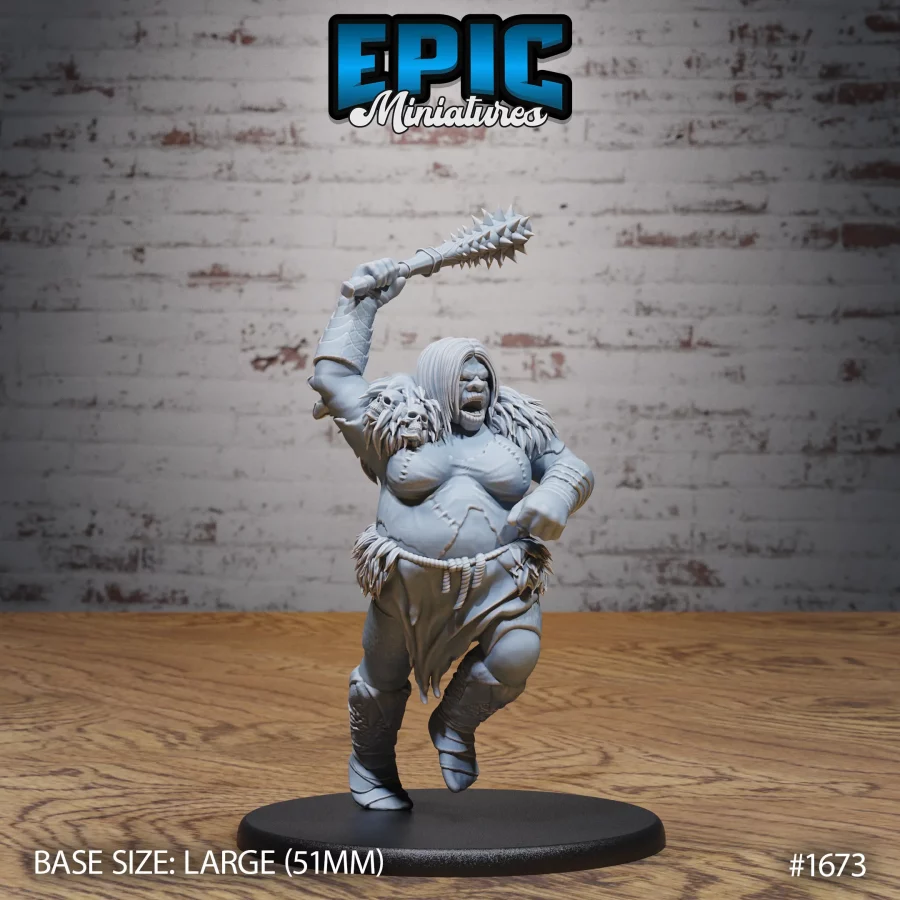 Ogre Female Attacking (Large)