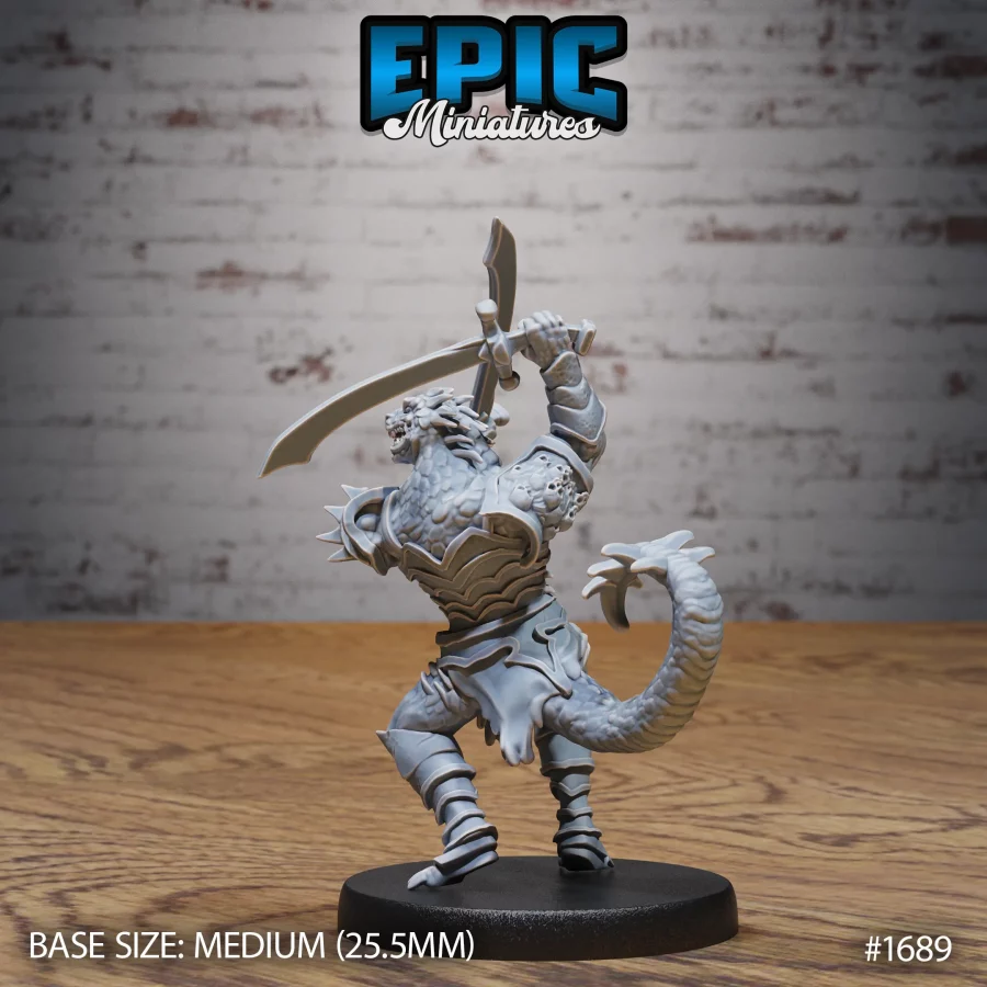 Lizardfolk Warrior Dual Sword (Medium) - Image 2