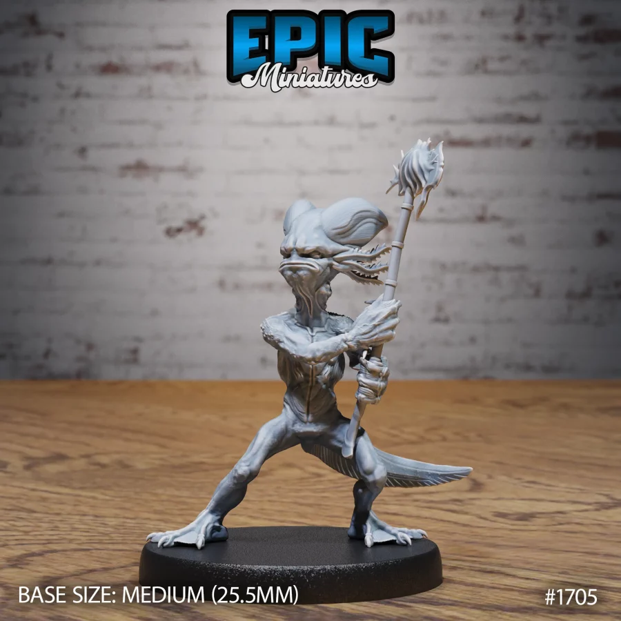 Grumpy Axolotl Warrior Attacking (Medium)