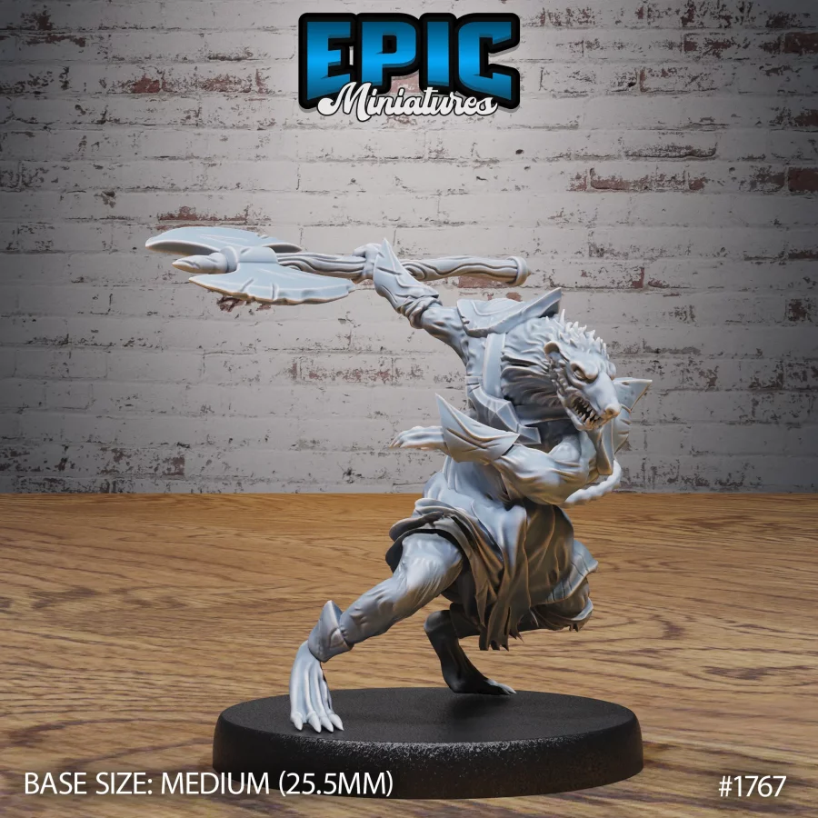 Sewer Rat Tribe Axe - 2 Variations (Medium) - Image 3