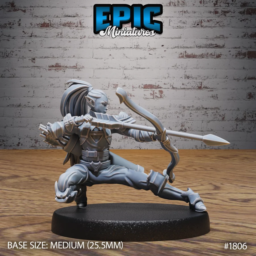 Elf Rogue Bow & Arrow - 2 Variations (Medium)