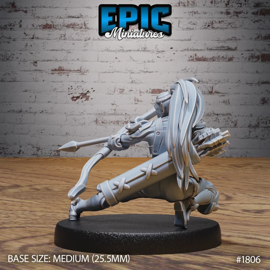 Elf Rogue Bow & Arrow - 2 Variations (Medium) - Image 2