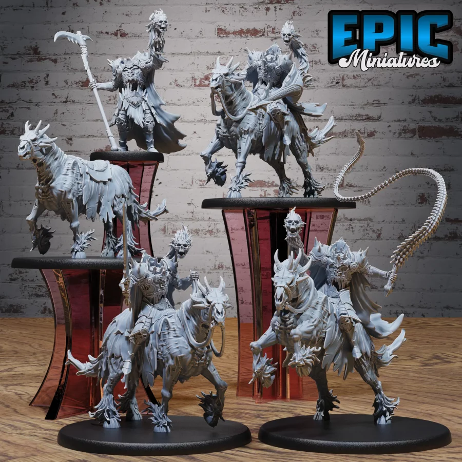 Dullahan Rider Lance / Dullahan Rider Whip / Dullahan Rider Sword / Dullahan Scythe & Horse Set