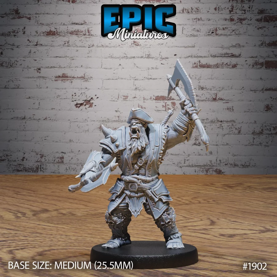 Orc Pirate Captain Axe (Medium)