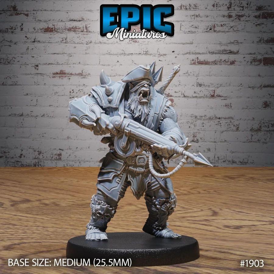 Orc Pirate Captain Harpoon (Medium)