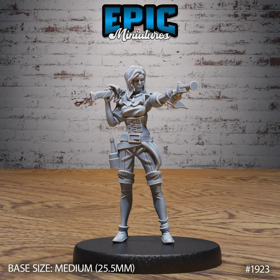 Pirate Female Drinking / Pirate Female Sword / Pirate Female Shooting Set - Image 6